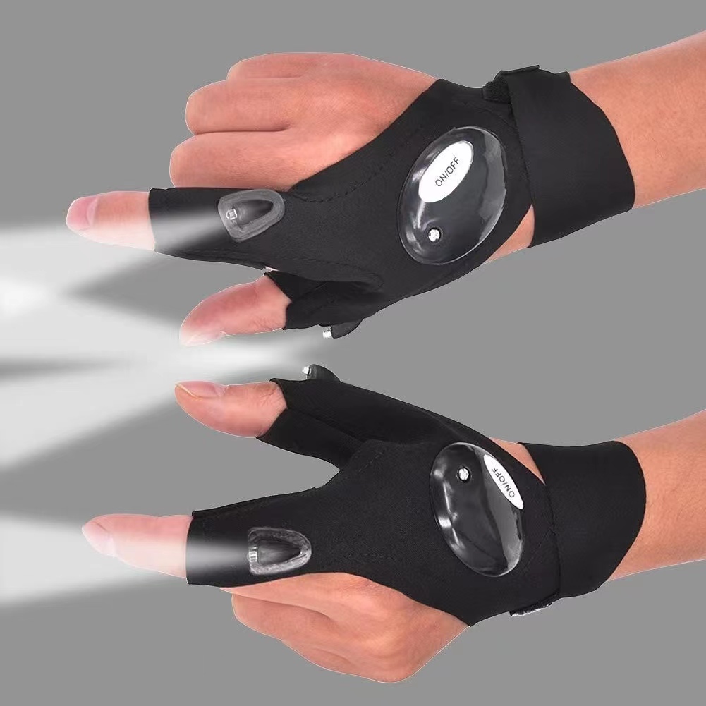 Spearfishing Glove - Luva sem dedos lanterna led tocha