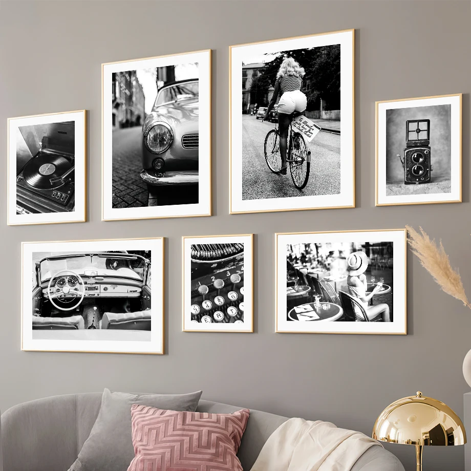 Aqua Sports Club - Vintage Camera Phonograph Champagne Nordic Posters