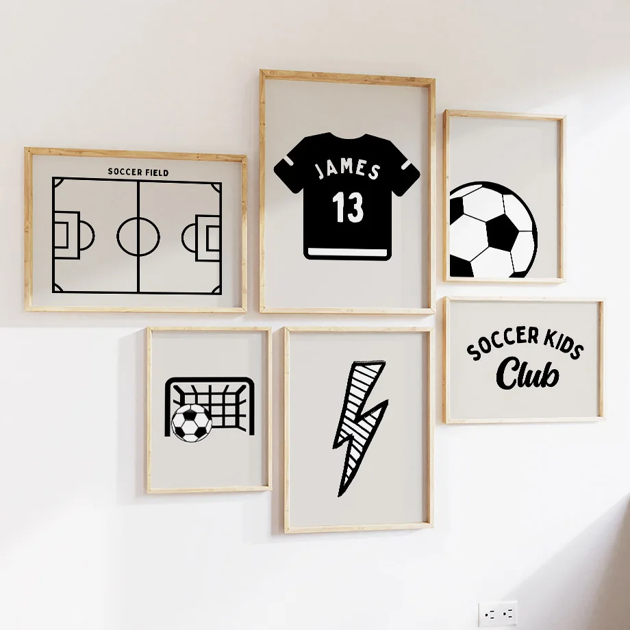 Aqua Sports Club - Custom Name Soccer Jersey Canvas Painting,